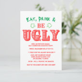 食べドリンクと醜いセーターのクリスマスパーティー 招待状 (スタンド正面)