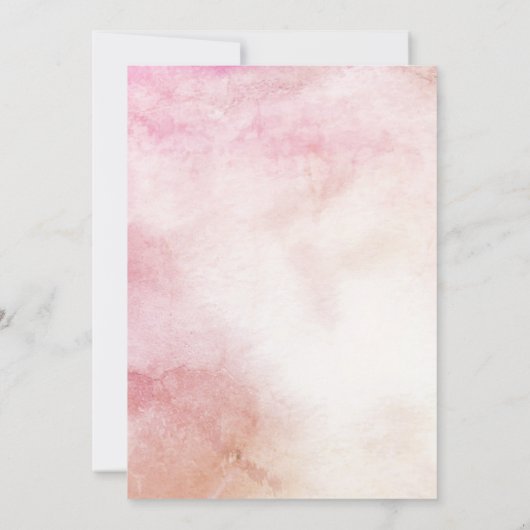 食べドリンクとBe結婚した Water Colorフラワー結婚ズ 招待状 (裏面)