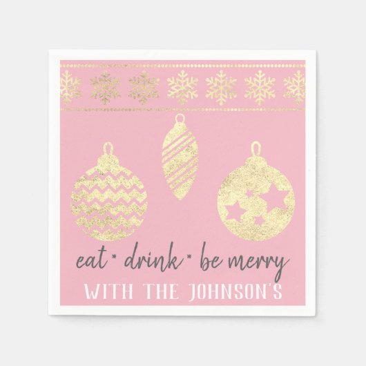 食べドリンクはピメリーンク白金ゴールド雪 スタンダードカクテルナプキン (正面)