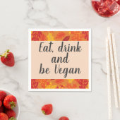 食べドリンクビーガン秋の色感謝祭 スタンダードカクテルナプキン (インサイチュ)