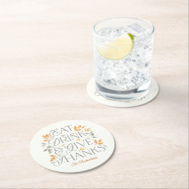 食べドリンク与え感謝していパーティーコースター ラウンドペーパーコースター