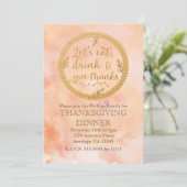 食べドリンク与え感謝してい感謝祭招待状 招待状 (スタンド正面)