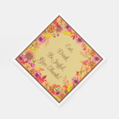 食べドリンク喜び与え感謝してい秋 スタンダードランチョンナプキン (角)