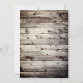 食べドリンク引っ越し祝いパーティーパーティー素朴ウッド 招待状 (裏面)