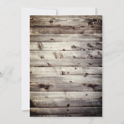 食べドリンク引っ越し祝いパーティーパーティー素朴ウッド 招待状 (裏面)