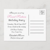 食べドリンク彼女のSweet sixteen誕生日招待状 インビテーションポストカード (裏面)