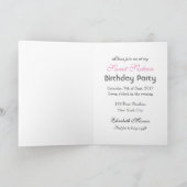 食べドリンク彼女のSweet sixteen誕生日招待状 招待状 (内部)