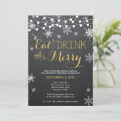 食べドリンク&ビーメリー招待状/クリスマス招待状 招待状 (スタンド正面)