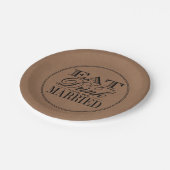 食べドリンク&ビー結婚したク素朴ラフ結婚ズ ペーパープレート (アングル)