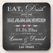 食べドリンク&ビー結婚したズのコースター結婚セット(6) コースター (正面)