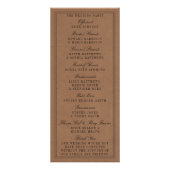 食べドリンク&ビー結婚した素朴結婚式 プログラム (裏面)