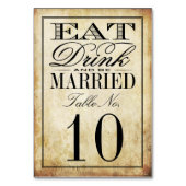 食べドリンク&Beヴィン結婚したテージ結婚式 テーブルナンバー (正面)