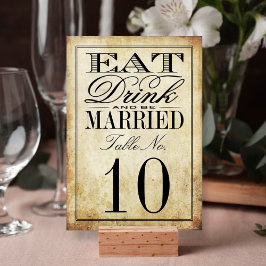 食べドリンク&Beヴィン結婚したテージ結婚式 テーブルナンバー