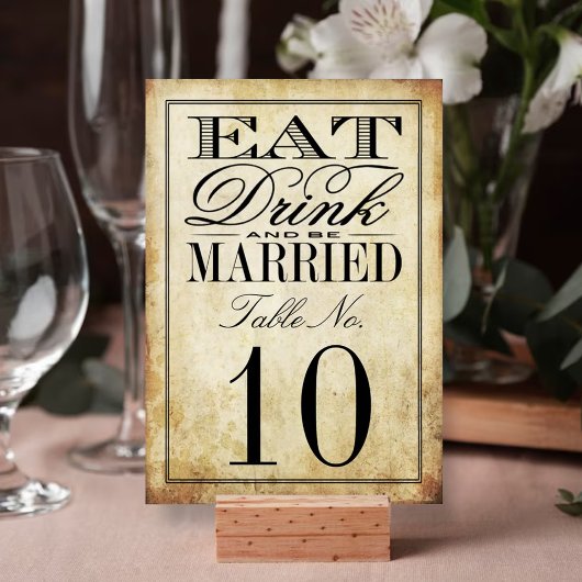 食べドリンク&Beヴィン結婚したテージ結婚式 テーブルナンバー