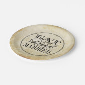 食べドリンク&Beヴィン結婚したテージ結婚式 ペーパープレート (アングル)