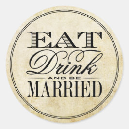 食べドリンク&Beヴィン結婚したテージ結婚式 ラウンドシール