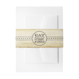 食べドリンク&Beヴィン結婚したテージ結婚式 招待状ベリーバンド