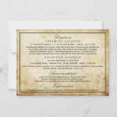 食べドリンク&Beヴィン結婚したテージ結婚式 招待状 (裏面)