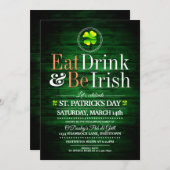 /食べドリンク/Be Irish St.Patパーティの招待状 招待状 (正面/裏面)