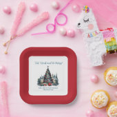 食べドリンクBeシ伝統的ェーンメリークリスマス ペーパープレート (パーティー)