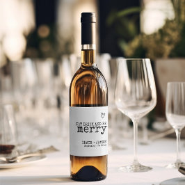 食べドリンクBeタイメリープライタタイポグラフィ結婚ズ ワインラベル