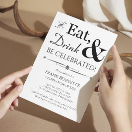 食べドリンクBe祝レトロお祝い・オブ・ライフ 招待状