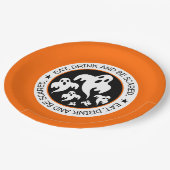 食べドリンドとビビハッピーハローウィン幽霊たち ペーパープレート (アングル)