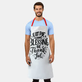 食べパイ賛美数 エプロン (着用した状態)