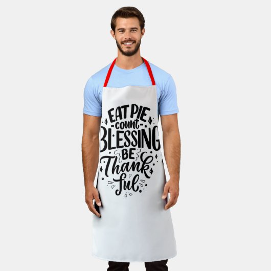 食べパイ賛美数 エプロン (着用した状態)