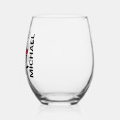 食べパーソナライズされた飲み退職したる ステムなしワイングラス (左)