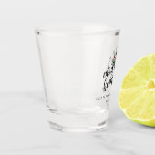 食べパーソナライズされた飲んで結婚したいる ショットグラス (左)