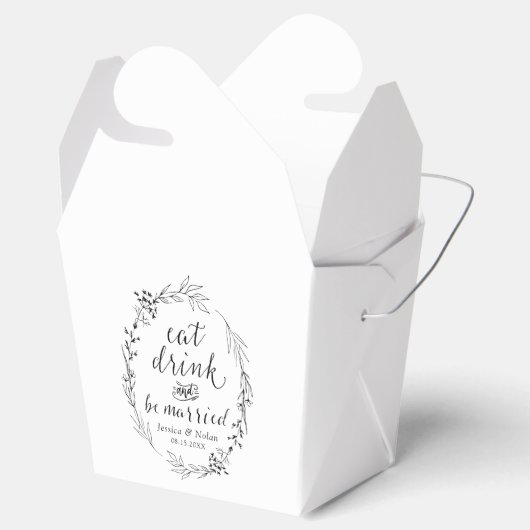 食べパーソナライズされた飲んで結婚したいる フェイバーボックス (オープン)