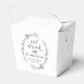 食べパーソナライズされた飲んで結婚したいる フェイバーボックス (裏面サイド)