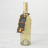 食べパーソナライズされたPumpkins付き「Drink & Be Thank」 ボトルネックタグ (アングル)