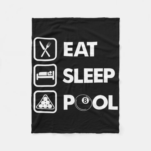 食べビリヤード フリースブランケット (正面)
