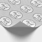 食べビーおもしろい結婚した笑い ラッピングペーパー (角)