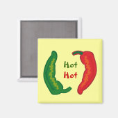 食べビージーホットチリジャラペーニョ冷蔵庫用マグネット マグネット (正面/裏面)