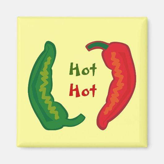 食べビージーホットチリジャラペーニョ冷蔵庫用マグネット マグネット (正面)