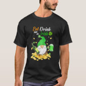 食べビールとBe Irish Happy St Patrick飲む Tシャツ (正面)