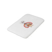 食べピザトルコ感謝祭ビーガンおもしろい バスマット (アングル)