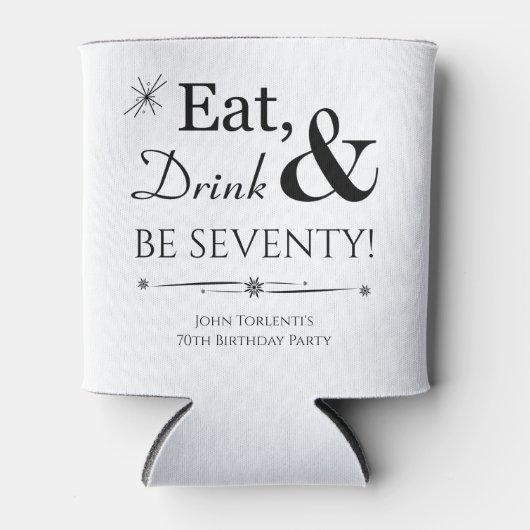 食べファンキードリンクとベ77レトロ70誕生日 缶クーラー (正面)