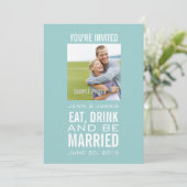 食べフォトブルー結婚したズを結婚飲む 招待状 (スタンド正面)