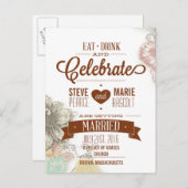 食べフローラ、ドリンク祝して日付カードを保存 案内ポストカード (正面/裏面)