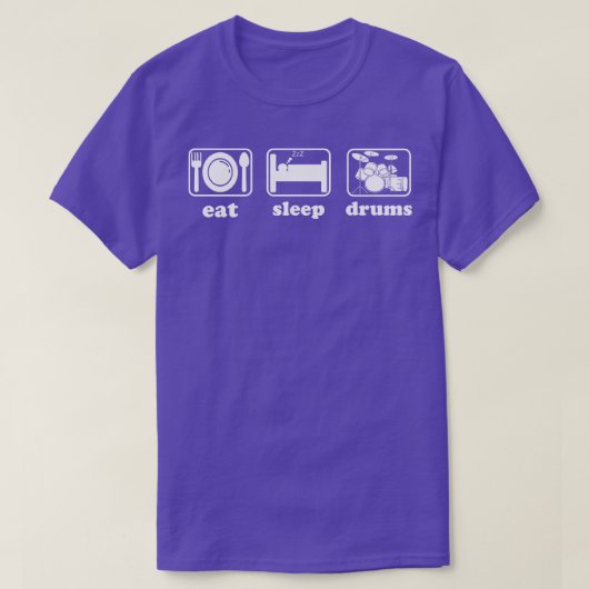食べプおもしろいドラム1 Tシャツ (デザイン正面)
