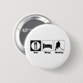 食べホッケー 缶バッジ (正面&裏面)