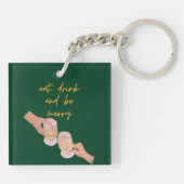 食べメリー酒と食べメリーる,クリスマス,レトロ キーホルダー (裏面)