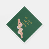 食べメリー酒と食べメリーる，クリスマス，レトロ スタンダードランチョンナプキン (角)