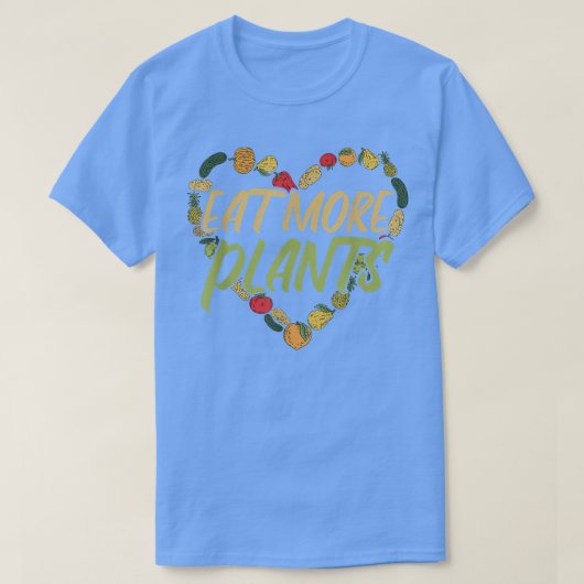 食べモアプラントビーガンベジタリアン栄養士T-Sh Tシャツ (デザイン正面)