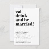 食べモダンドリンクはQRおもしろいコードのQRコード 招待状 (正面)