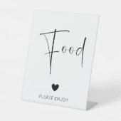 食べモダン物の赤ちゃんシャワーの台本 台座サイン (正面)